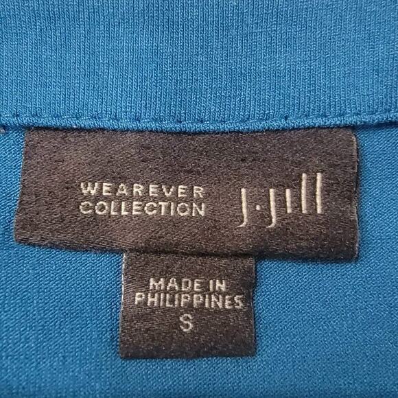 J. Jill Wearever Collection Single Button Cardigan Teal Womens Small Slinky - Picture 12 of 14